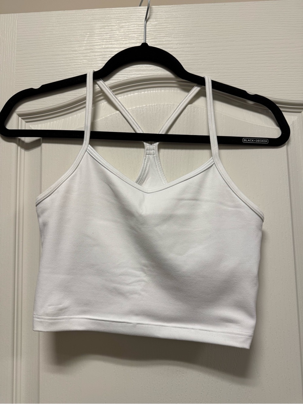 Aerie, (2 for 1) Longline Sports Bra / Cropped Tank Top, White & Black, XS